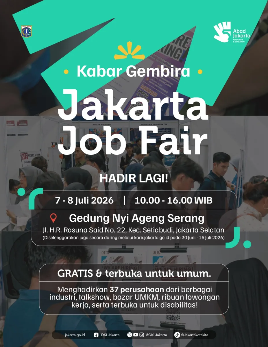 Job Fair Kabupaten Purwakarta 2026 (Suku Dinas TKTE Wilayah Kabupaten Purwakarta Barat) : 7-8 Juli 2026